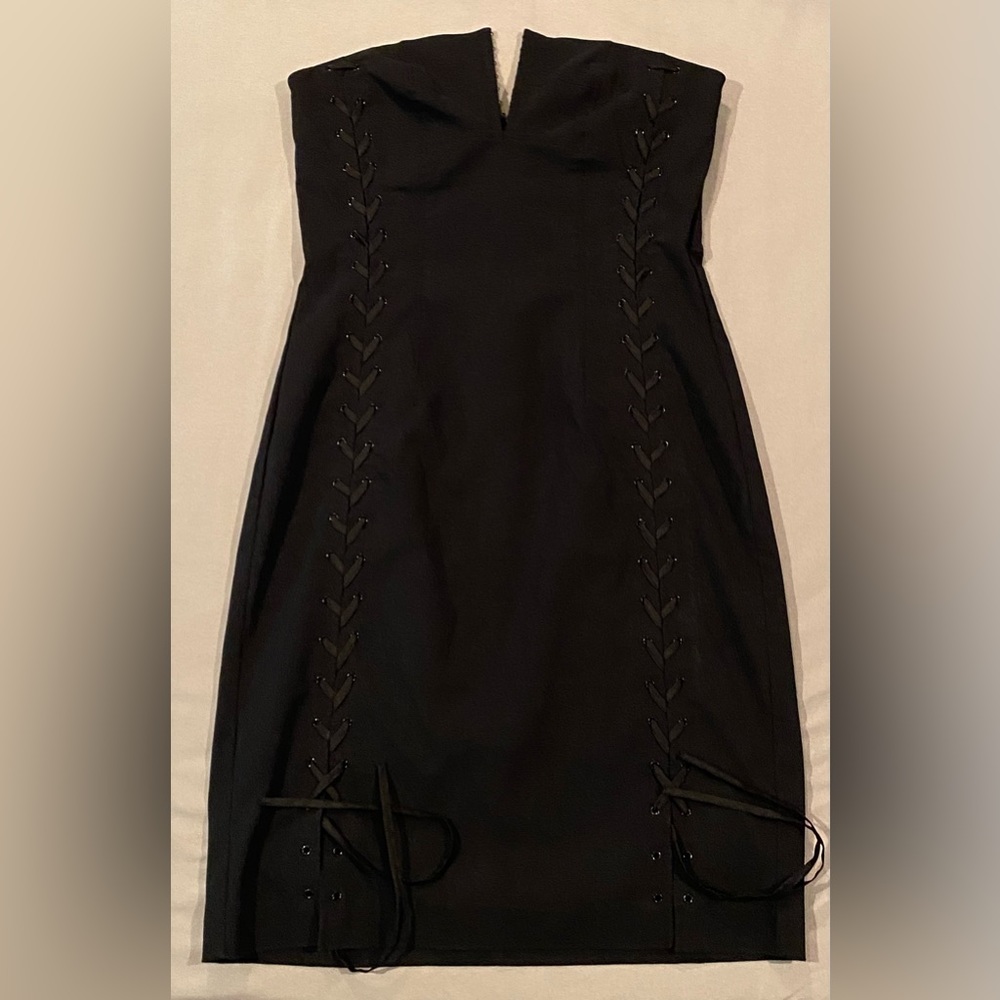 Express strapless little black dress, size 7/8